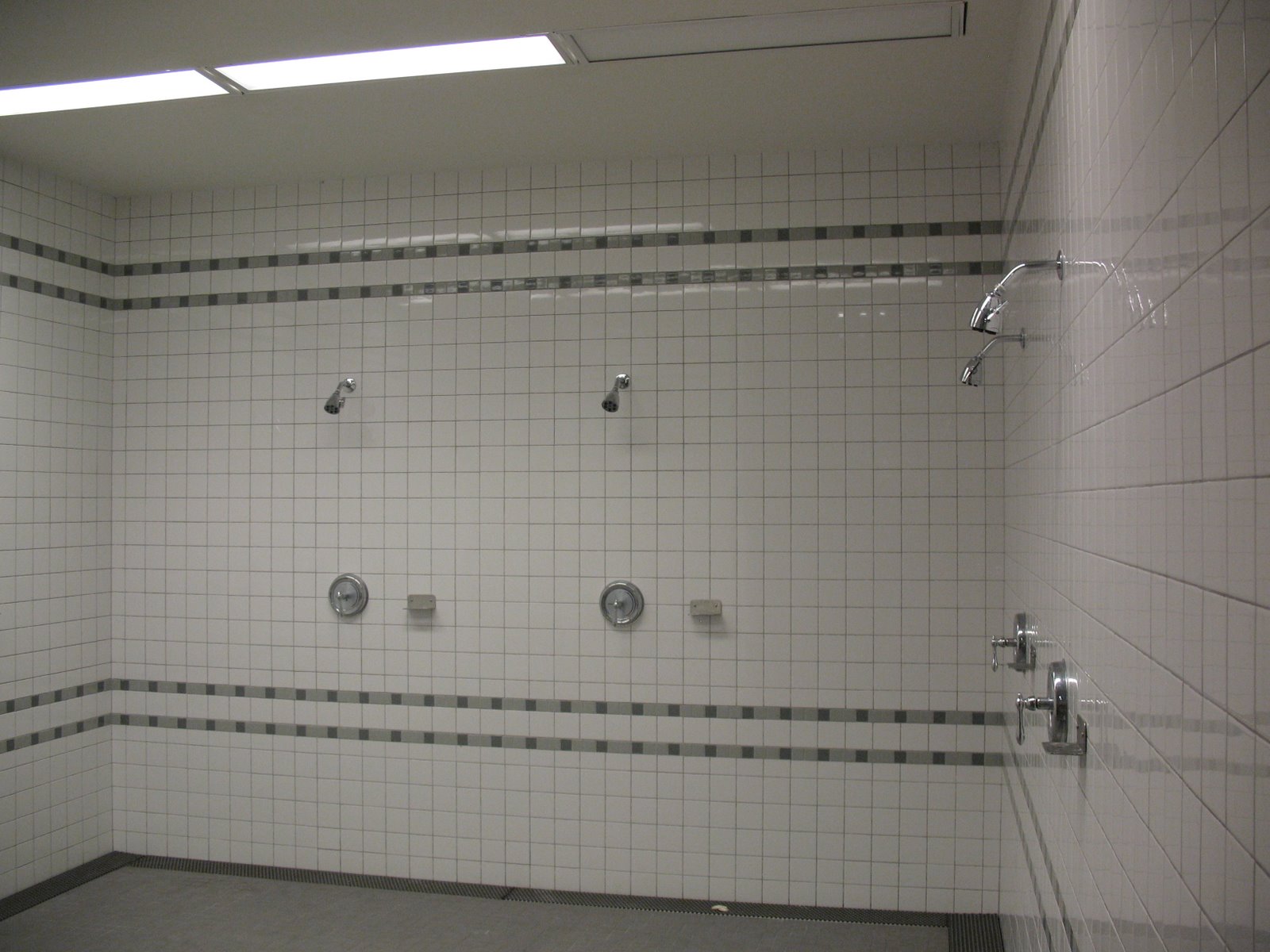 Visitor locker room shower