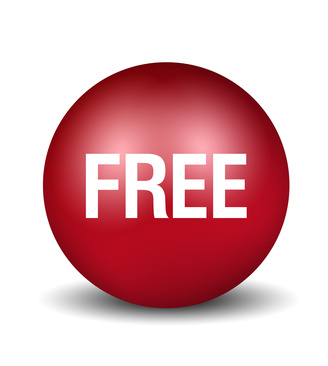 Free Button - red