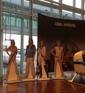 image shows cardboard cut-outs of Abba