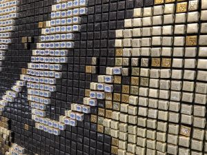 image shows wall of chocolate