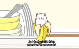 image shows episode clip from Bananya cat