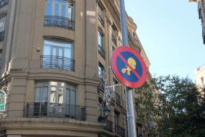 image shows a sign crossing out a picture of Tweety bird