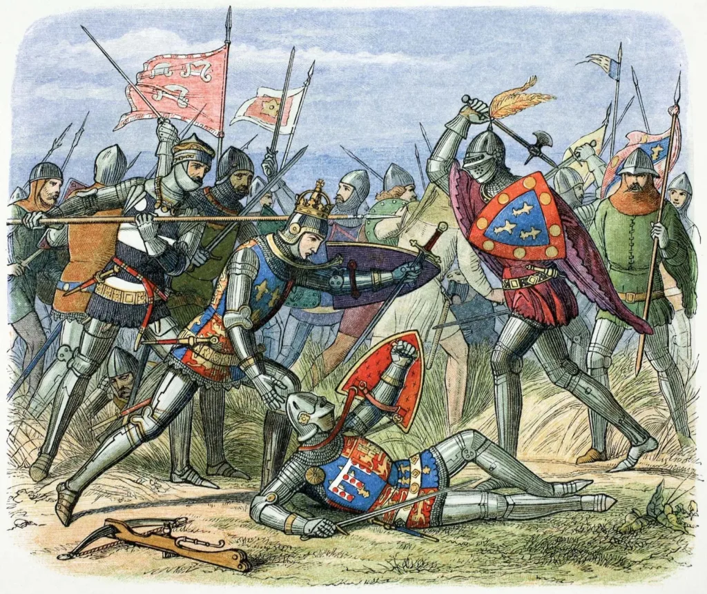 image shows the battle of algincourt