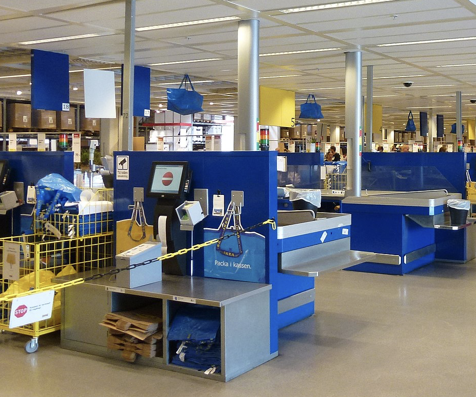 image shows the Ikea checkout