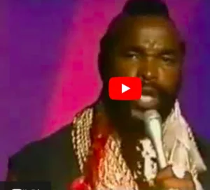 image shows a still of mr. t on youtube