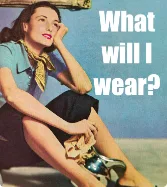 image shows woman wondering what to wear